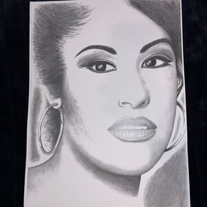 Beautiful Pencil drawn Portrait on poster board Unframed 18x12 inch